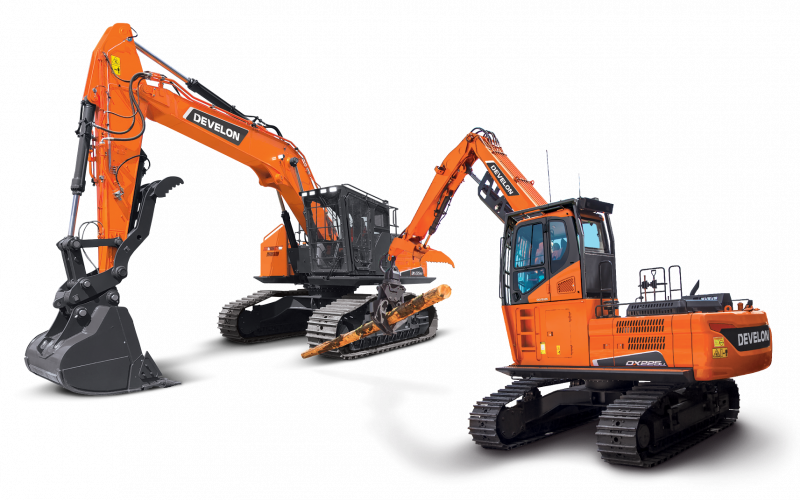 Компания DEVELON помогает специалистам в области лесозаготовок выполнять сложные работы